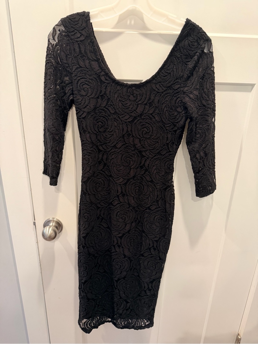 Candie’s Black Lace Bodycon Dress Medium Cocktail Party Dress